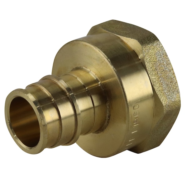 3/4 In. Brass PEX-A Barb X 1 In. NPSM Manifold Inlet Adapter